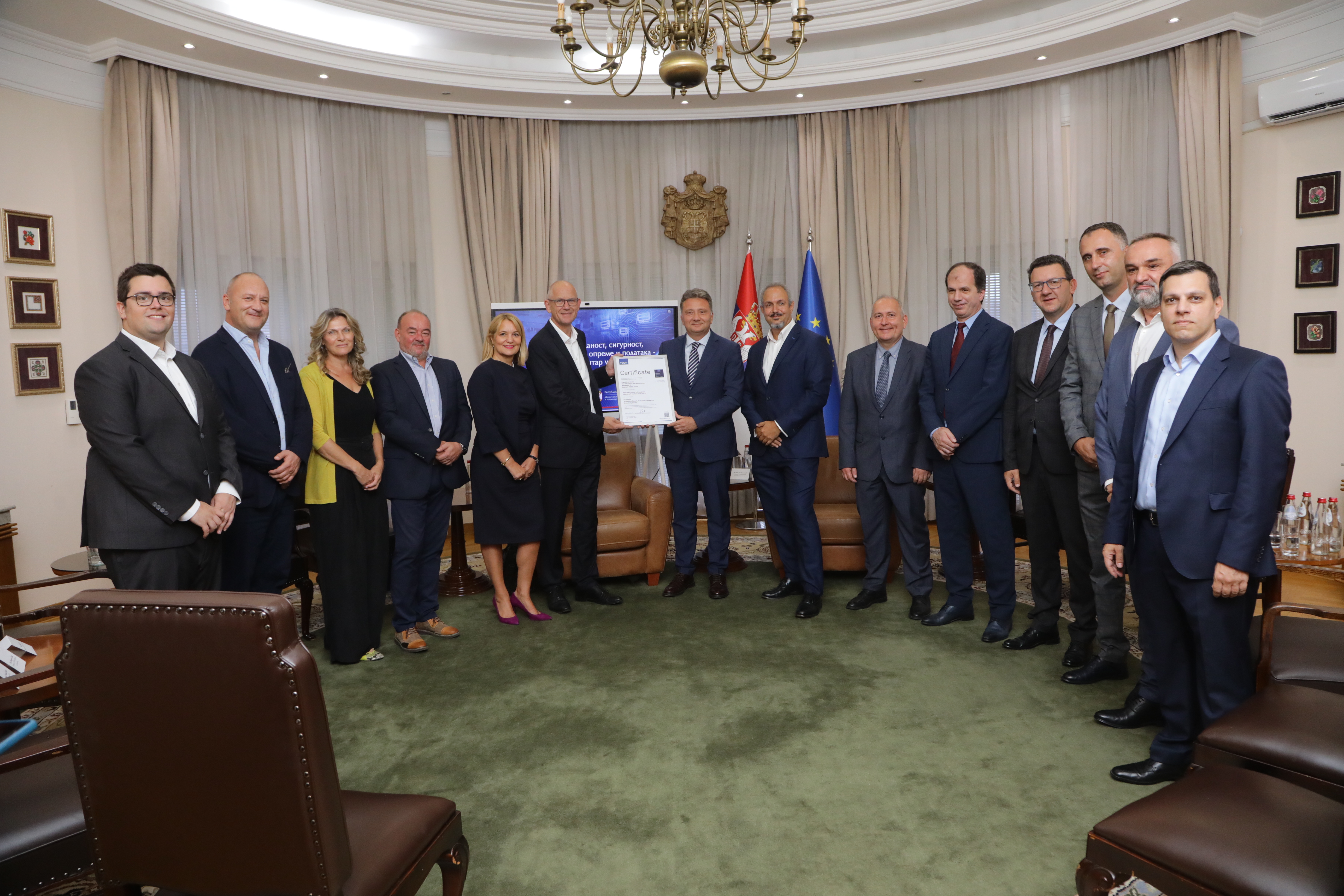 Međunarodni sertifikat za najviši nivo pouzdanosti i bezbednosti Državnom data centru u Kragujevcu